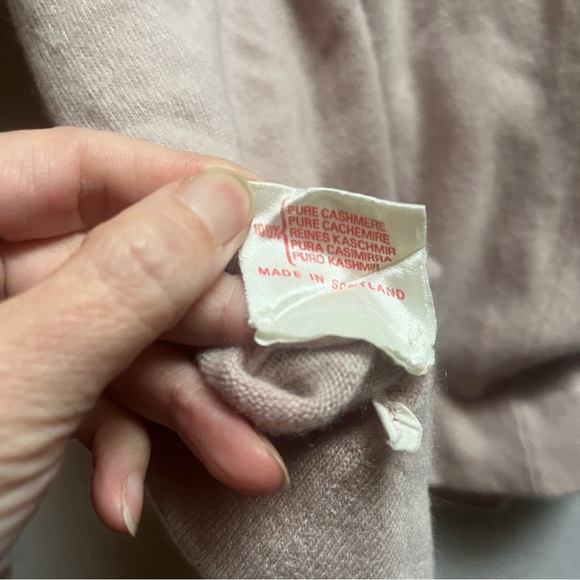 Vintage Valerie Louthan 100% Cashmere V- Neck Sweater big sleeves Sz S - Picture 4 of 7